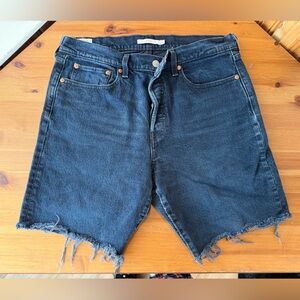 Levi's Wedgie Black Denim Cutoff Shorts